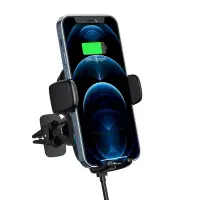 Car Mount Acefast  D1 Mount Holder Auto-Aligning and Wireless Charger 15W USB-C Black