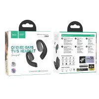 Wireless Hands Free Hoco EQ4 Graceful TWS V5.3 with Control Button Siri Compatible and 12h Talk Time Black