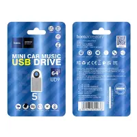 Flash Drive Mini Car Music Hoco UD9 Insightful 64GB USB 2.0 Mini Size Silver