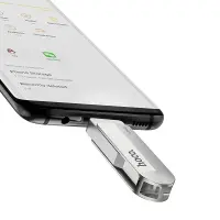 Flash Drive Hoco UD10 2 in 1 128GB USB-A 3.0 and USB-C Compatible with Windows Mac Linux and Android Silver