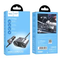 Car Charger Hoco Z51 Establisher 3xUSB QC3.0 and 2xUSB-C PD30W with Dual Cigarette Lighter Port 147W