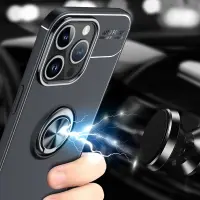 Case Ancus AutoFocus Shock Proof με Ring Holder για Apple iPhone 15 Pro Black