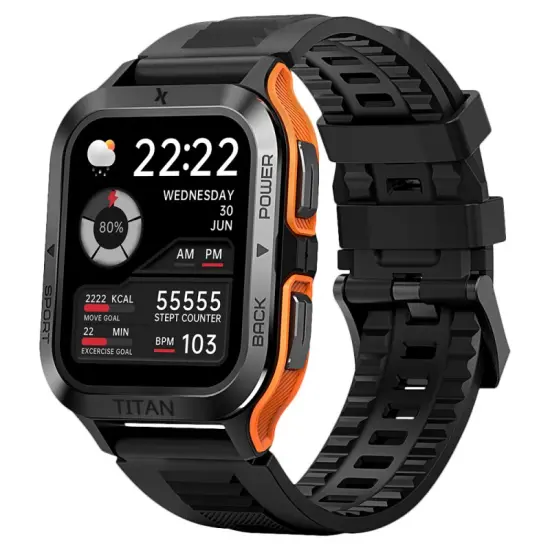 Smartwatch Maxcom FW67 Titan Pro IP69K 380mAh with 1.85” IPS Gorilla Glass 22mm Silicon Band Orange