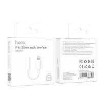 Adapter Hoco LS34 Lightning to 3.5 White Original IC Compatible with all Lightning Devices