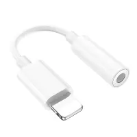 Adapter Hoco LS34 Lightning to 3.5 White Original IC Compatible with all Lightning Devices