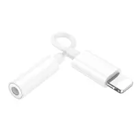 Adapter Hoco LS34 Lightning to 3.5 White Original IC Compatible with all Lightning Devices