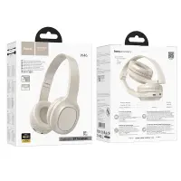 Wireless Stereo Headphone Hoco W46 Charm V5.3 200mAh AUX port White