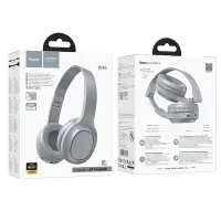 Wireless Stereo Headphone Hoco W46 Charm V5.3 200mAh AUX port Light Blue Gray