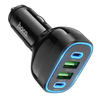 Car Charger Hoco NZ11 Guide 2 x USB-C 36W and 2 x USB 18W Black