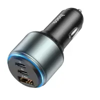 Car Charger Hoco NZ9 Galloper 95W 2xUSB-C PD65W PD30W and USB QC 18W Black