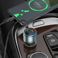 Car Charger Hoco NZ9 Galloper 95W 2xUSB-C PD65W PD30W and USB QC 18W Black