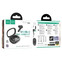 Wireless Hands Free Hoco EQ6 Shadow TWS V5.3 320mAh 7h Talk Time with LED display and Siri Compatible Black