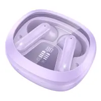 Wireless Hands Free Hoco EQ6 Shadow TWS V5.3 320mAh 7h Talk Time with LED display and Siri Compatible Purple