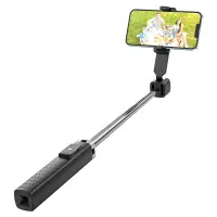 Four-Leg Holder and Selfie Stick Hoco K18 Wave for Devices 4.5"-7" 70mAh Height 97cm Black