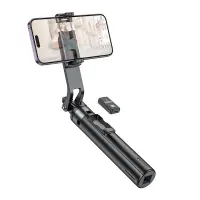 Four-Leg Holder and Selfie Stick Hoco K21 Stream for Devices 4.5"-7.0" 55mAh Height 1.37m with Remote Control Black