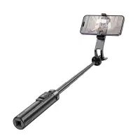 Four-Leg Holder and Selfie Stick Hoco K21 Stream for Devices 4.5"-7.0" 55mAh Height 1.37m with Remote Control Black