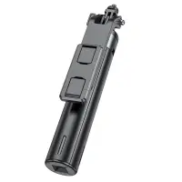 Four-Leg Holder and Selfie Stick Hoco K21 Stream for Devices 4.5"-7.0" 55mAh Height 1.37m with Remote Control Black