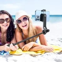 Four-Leg Holder and Selfie Stick Hoco K21 Stream for Devices 4.5"-7.0" 55mAh Height 1.37m with Remote Control Black