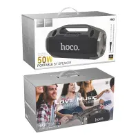 Wireless Speaker Hoco HA3 Drum TWS BT 5.0 4000mAh 2x10W with USB Micro SD and Wired Mic Black