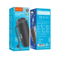 Wireless Speaker Hoco HC16 Vocal Sports BT 5.3 1200mAh 2x5W with USB Micro SD 3.5mm FM and LED Grey