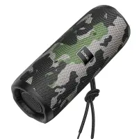 Wireless Speaker Hoco HC16 Vocal Sports BT 5.3 1200mAh 2x5W with USB Micro SD 3.5mm FM and LED Camouflage