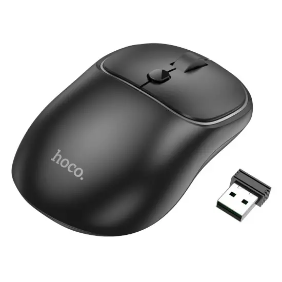 Wireless Mouse Hoco GM25 Royal Dual Mode 1600dpi 2.4GHz 4 Buttons Dark Night Black