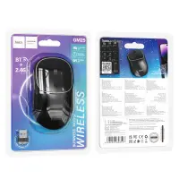 Wireless Mouse Hoco GM25 Royal Dual Mode 1600dpi 2.4GHz 4 Buttons Dark Night Black