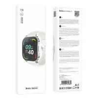 Smartwatch Hoco Y19 IP68 AMOLED Screen 1.96" 300mAh V5.2 with Call Function Bright Silver