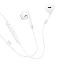 Hands Free Hoco M109 Earphones Stereo USB-C Compatible with All USB-C Devices White 1.2m