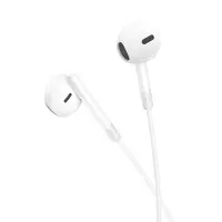 Hands Free Hoco M109 Earphones Stereo USB-C Compatible with All USB-C Devices White 1.2m