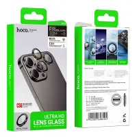 Camera Frame Film Hoco 3D Metal Frame V14 for Apple iPhone 15 Pro / 15 Pro Max Space Grey