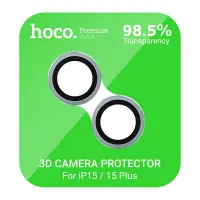 Camera Frame Film Hoco 3D Metal Frame V14 for Apple iPhone 15 / 15 Plus Light Blue