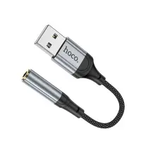 Audio Adaptor Hoco LS36 Fresh USB to 3.5mm Hi-Fi Compatible with all Devices Braided 12cm