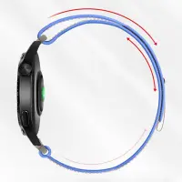 Watchband Hoco WH04 Belle Series Nylon for Samsung Huawei Xiaomi Vivo OPPO etc 22mm Universal Blue-Grey