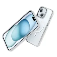 Case Hoco Magnetic Premium Series Anti-Drop Magnetic Mag-charge for Apple iPhone 15 Plus Transparent Grey