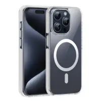 Case Hoco Magnetic Premium Series AS6 Anti-Drop Magnetic Mag-charge for Apple iPhone 15 Pro Transparent Grey