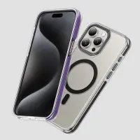 Case Hoco Magnetic Premium Series Anti-Drop Magnetic Mag-charge for Apple iPhone 15 Pro Transparent Purple