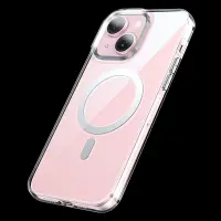 Case  Hoco Premium Series Transparent Magnetic Mag-charge for Apple iPhone 15 Plus Transparent