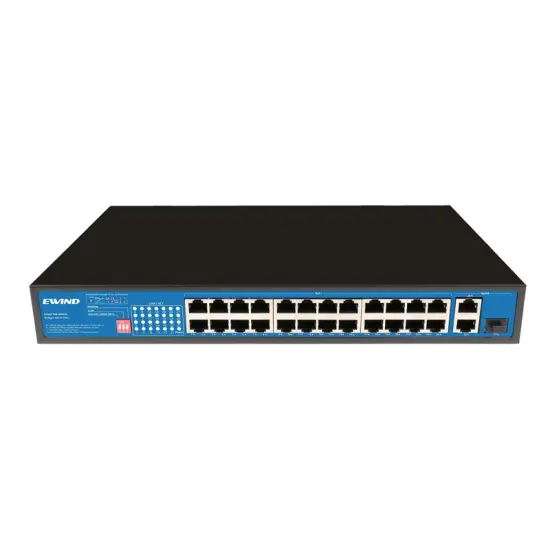 Ethernet Switch Ewind EW-S1927CG-AP-AT 24x10/100Mbps + 2x10/100/1000M RJ45 + 1x100/1000M Gigabit PoE Fiber Switch