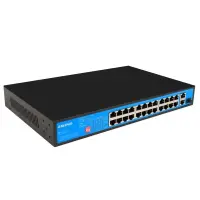 Ethernet Switch Ewind EW-S1927CG-AP-AT 24x10/100Mbps + 2x10/100/1000M RJ45 + 1x100/1000M Gigabit PoE Fiber Switch