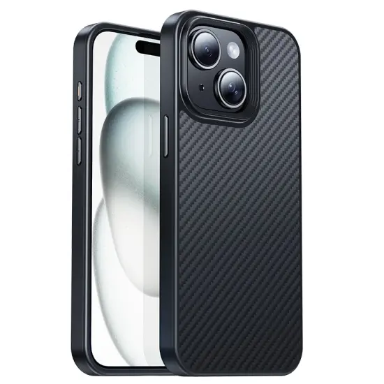 Case Hoco Premium Series AS7 Kevlar Magnetic Mag-charge and Slim for Apple iPhone 15 Plus MagSafe Black