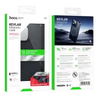 Case Hoco Premium Series AS7 Kevlar Magnetic Mag-charge and Slim for Apple iPhone 15 Plus MagSafe Black