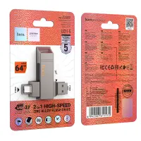 Flash Drive Hoco UD15 2 in 1 64GB USB-A 3.2 and USB-C