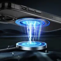 Case Hoco Stand Magnetic Case 2 in 1 Mag-Charge 360° Rotating Ring for Apple iPhone 15 Transparent