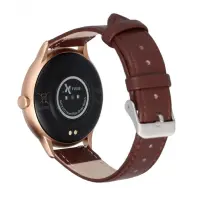 Smartwatch Maxcom FW48 Vanad Satin IP67 2000mAh 1.32” AMOLED Ecoleather Band Gold Satin