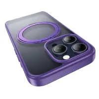 Case Hoco Stand Magnetic Case 2 in 1 Mag-Charge 360° Rotating Ring for Apple iPhone 15 Pro Purple