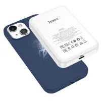 Case Hoco Magnetic Series Liquid Silicone with MagSafe for Apple iPhone 15 Plus Blue