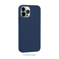 Case Hoco Magnetic Series Liquid Silicone with MagSafe for Apple iPhone 15 Pro Max Blue