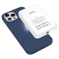 Case Hoco Magnetic Series Liquid Silicone with MagSafe for Apple iPhone 15 Pro Max Blue