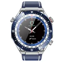 Smartwatch Maxcom Ecowatch 1 1.52” 400mAh IP67 Blue with Silicon PU Leather and Metal Band